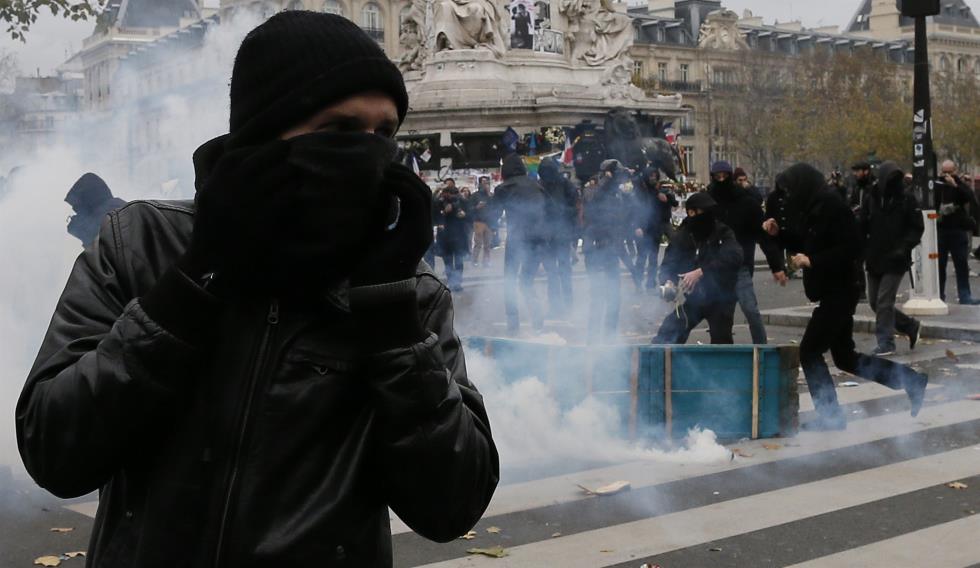 Protest in Paris ahead of the COP21 Climate Change Conference