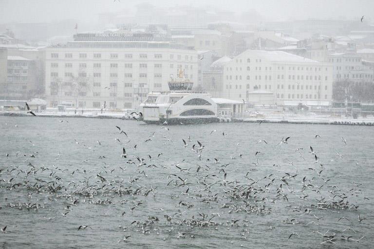 Snowfall in Istanbul