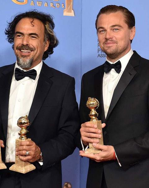 Ο Alejandro Gonzalez Inarritu και ο Leonardo DiCaprio 