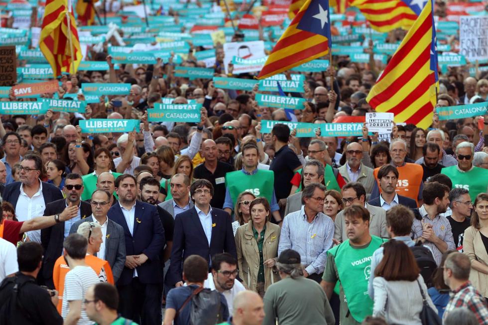 Protest against imprisonment of pro-independence leaders
