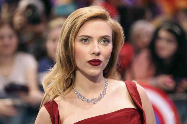 Actress Scarlett Johansson arrives at the UK premiere of "Captain America: The Winter Soldier" at Shepherds Bush in London
