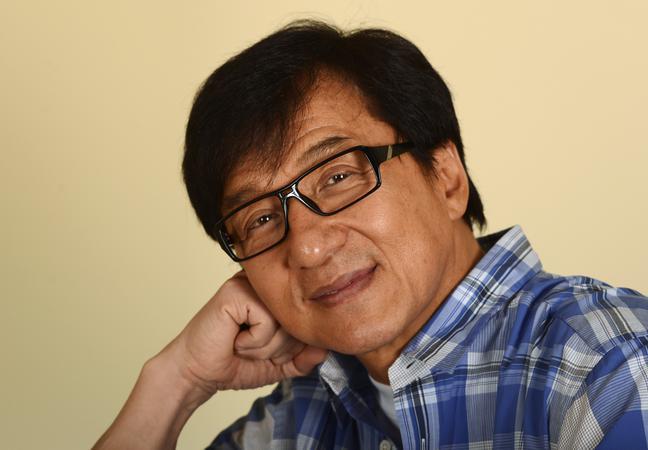 Hong Kong actor Jackie Chan poses during a promotional event for his film "Chinese Zodiac" in Beverly Hills