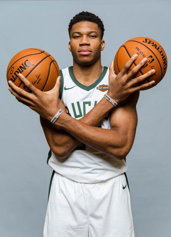 Giannis Antetokounmpo of the Milwaukee Bucks photographed on September 14th, 2017.
