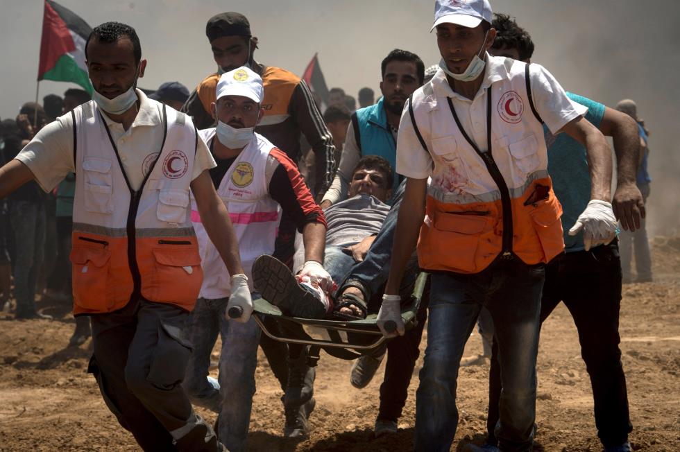 Protest at Gaza-Israeli border