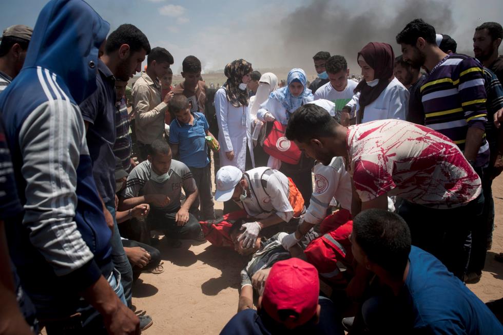 Protest at Gaza-Israeli border