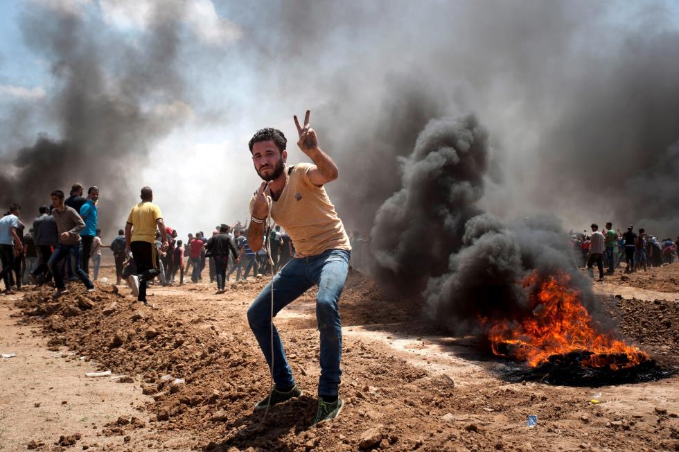 Protest at Gaza-Israeli border