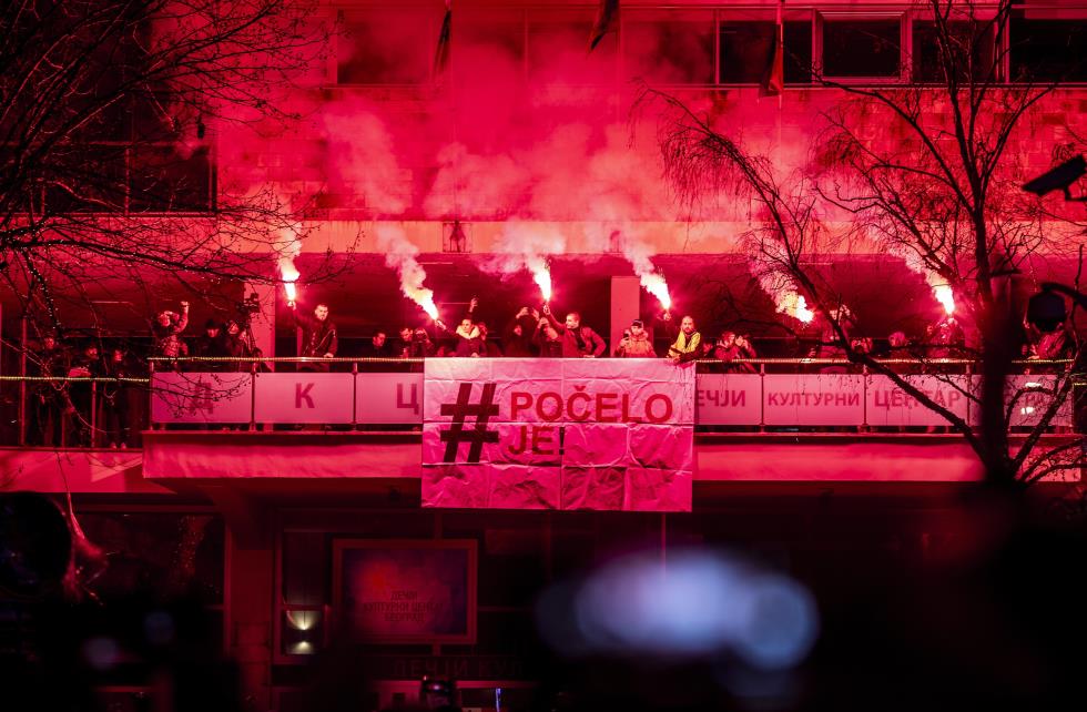 Protest against Serbian President Aleksandar Vucic in Belgrade