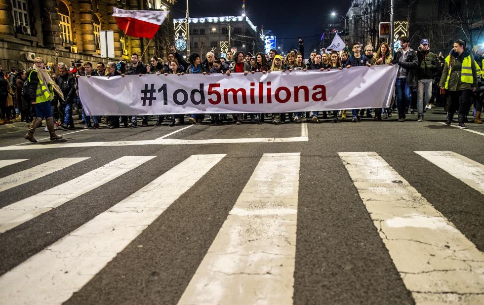 Protest against Serbian President Aleksandar Vucic in Belgrade