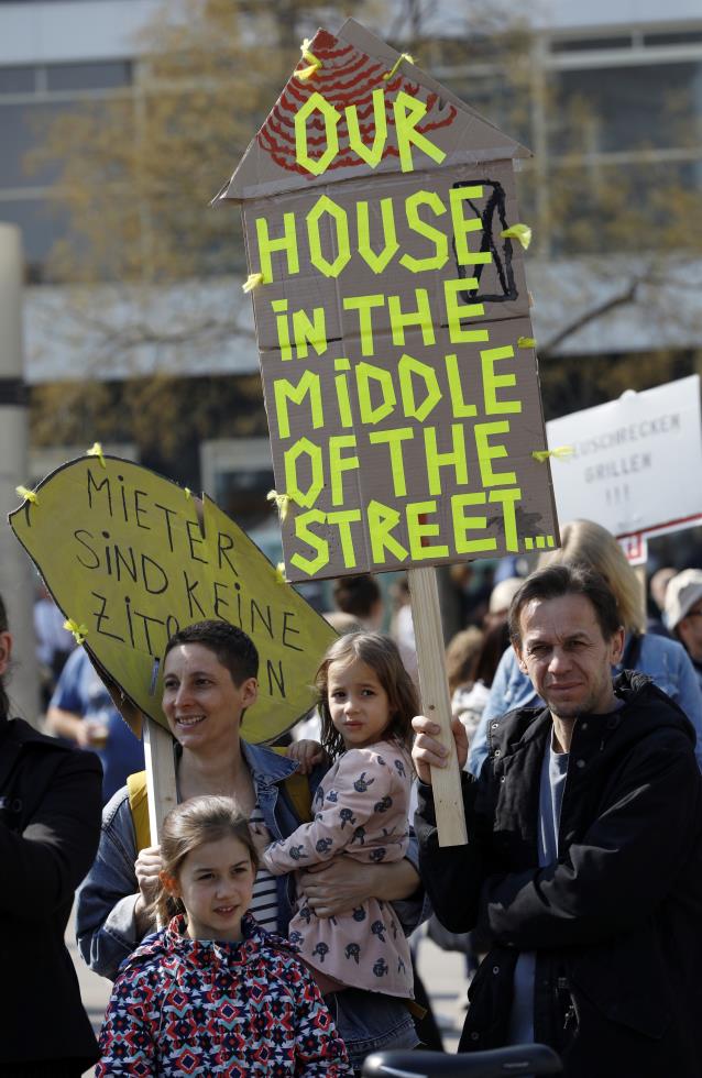 Demonstration against rising rents