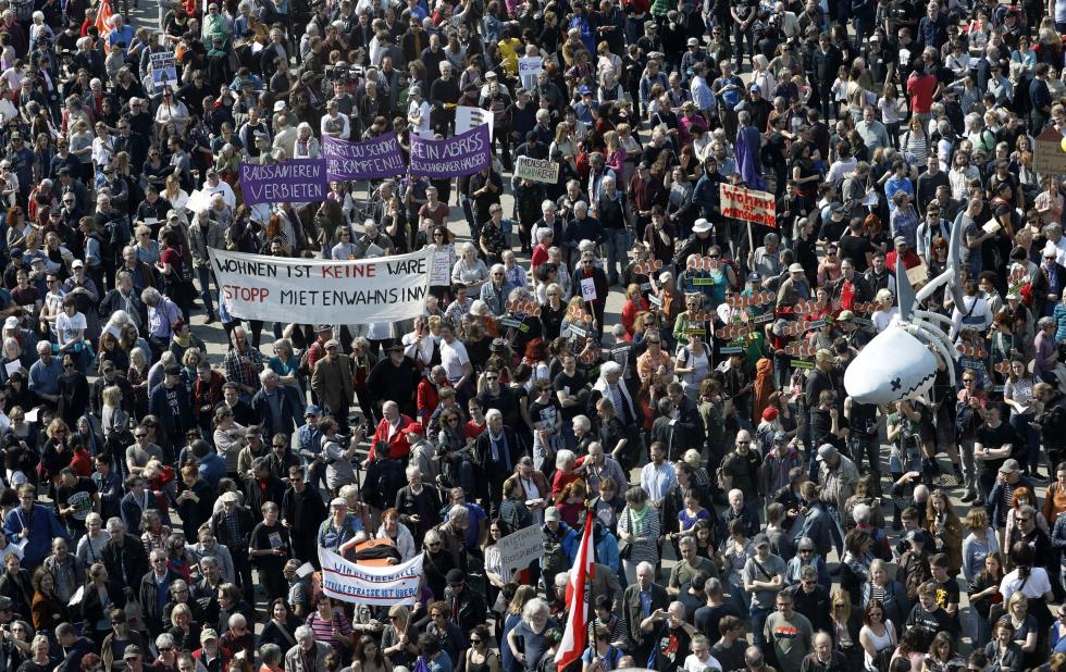 Demonstration against rising rents