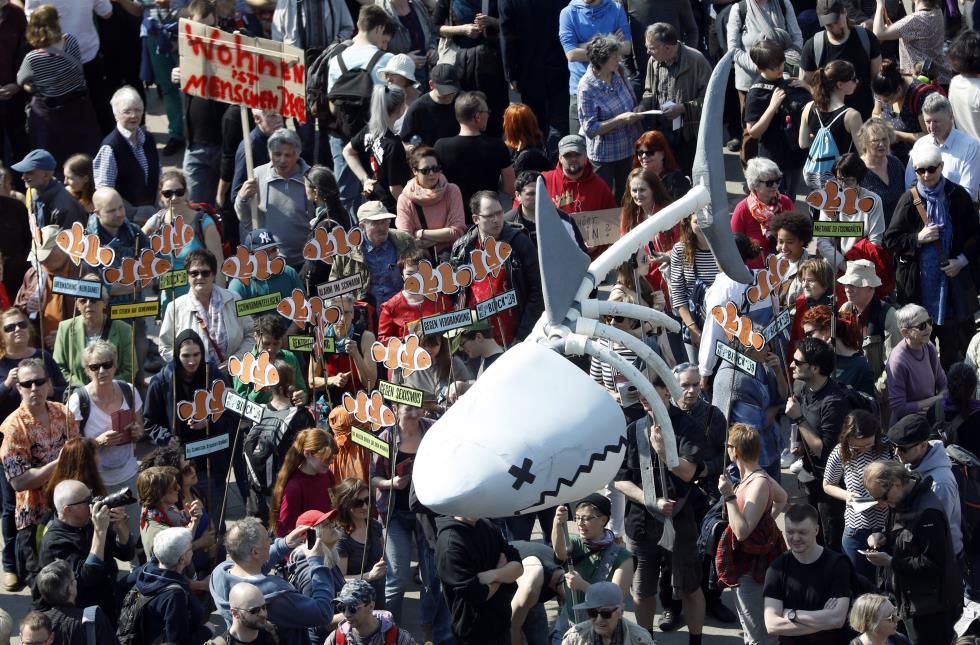 Demonstration against rising rents