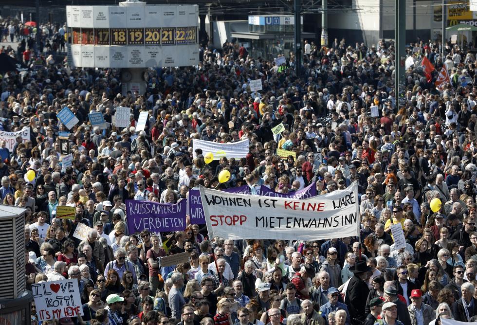 Demonstration against rising rents