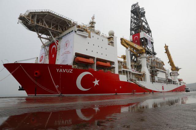 Turkish drilling vessel Yavuz is pictured at Dilovasi port in Kocaeli