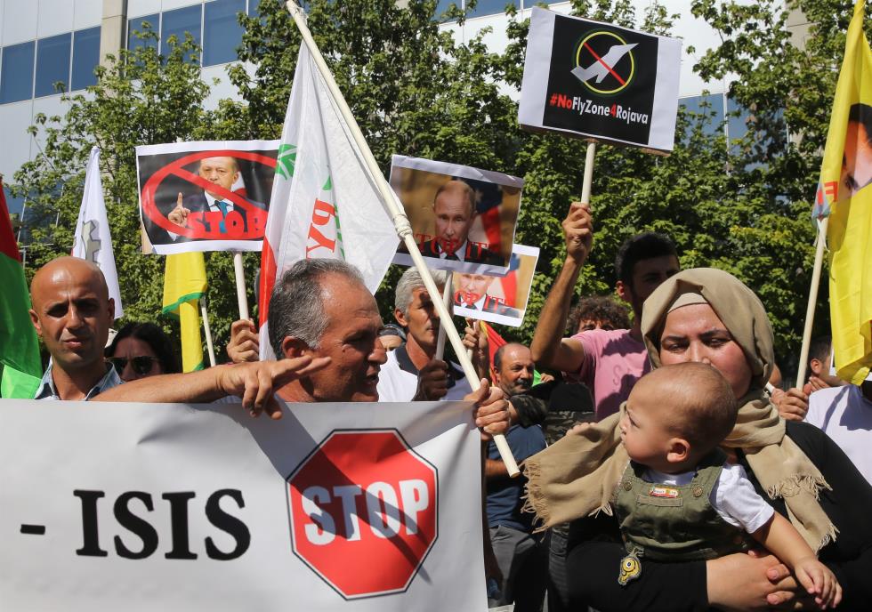 Demonstration of solidarity with the Kurdish people in Cyprus