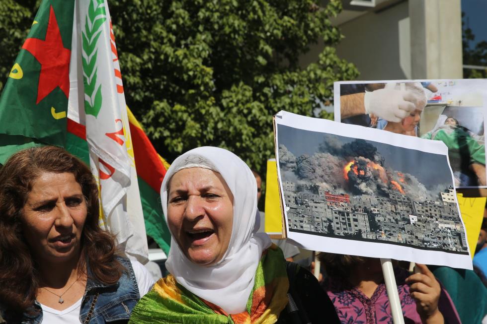 Demonstration of solidarity with the Kurdish people in Cyprus
