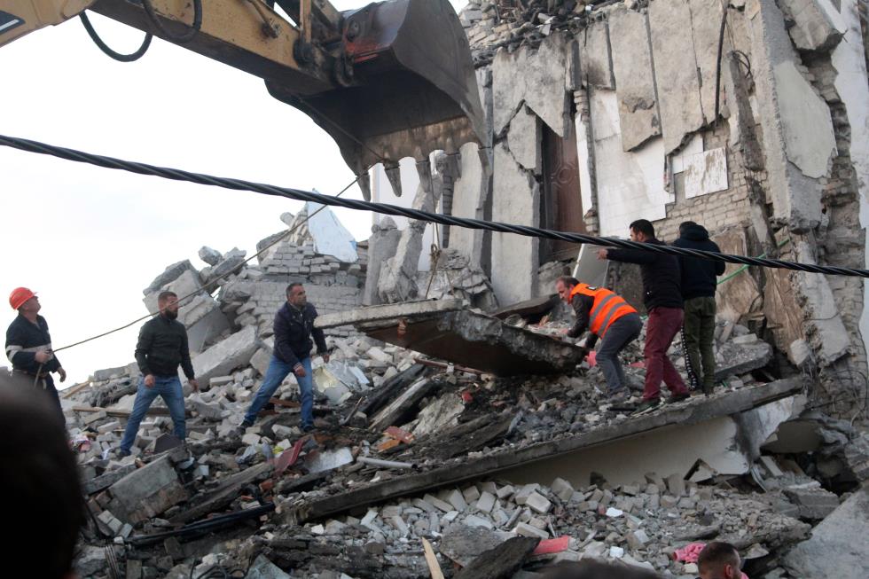 Earthquake aftermath in Albania