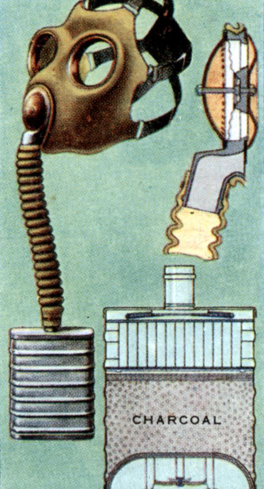 Air Raid Precautions, cigarette card, British, 1938.