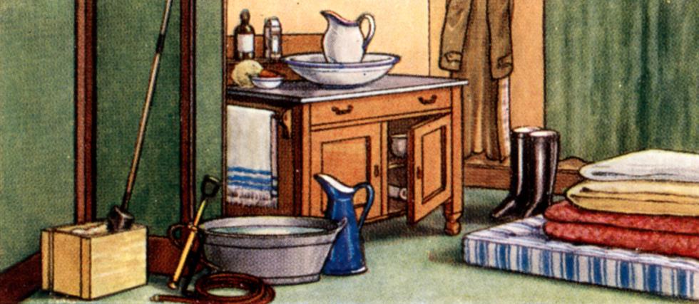 Air Raid Precautions, cigarette card, British, 1938.