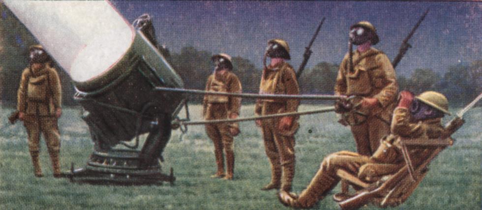 Air Raid Precautions, cigarette card, British, 1938.