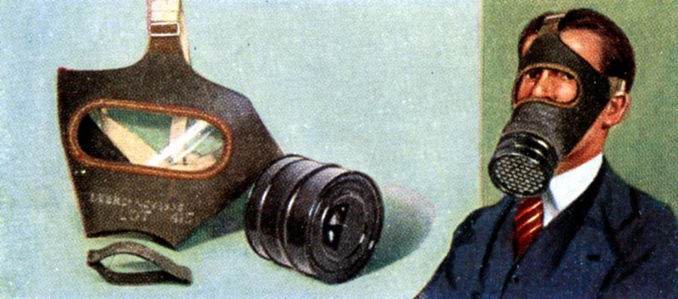 Air Raid Precautions, cigarette card, British, 1938.