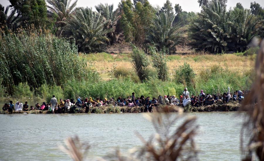 Iraqi families flee from Fallujah