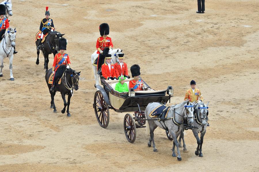 Trooping the Color Queens 90th birthday parade in London