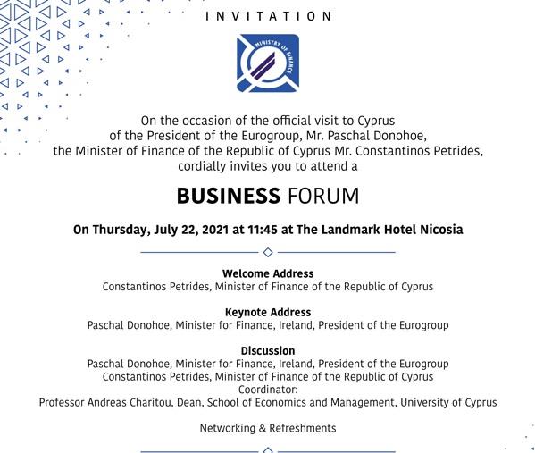 BUSINESS FORUM - INVITATION