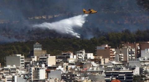 Από δύο εστίες ξέσπασε η πυρκαγιά στον Υμηττό-Έσβησε μέσα σε 20 λεπτά, δεν απειλήθηκαν σπίτια