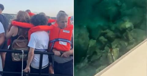 Οι στιγμές αμέσως μετά την προσάραξη του φέρι μποτ σε ξέρα στα Στύρα-Σκηνές πανικού και αγωνίας