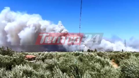 Οι φλόγες απειλούν εργοστάσια στην Αχαΐα-Μεταφέρονται στο νοσοκομείο κάτοικοι με αναπνευστικά προβλήματα