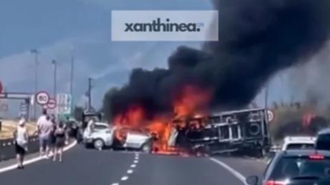 Φρουρούμενος στο νοσοκομείο ο οδηγός του φορτηγού που έπεσε πάνω σε όχημα στην Εγνατία με απολογισμό τρεις νεκρούς