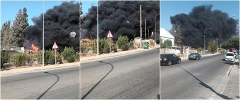 Πυρκαγιά σε οχήματα στην περιοχή ΣΟΠΑΖ στη Λευκωσία (pics)