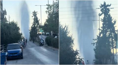 ΒΙΝΤΕΟ: Βρέθηκε... πετρέλαιο στο Κερατσίνι-Το εντυπωσιακό φαινόμενο που έκοψε τον δρόμο στα δύο