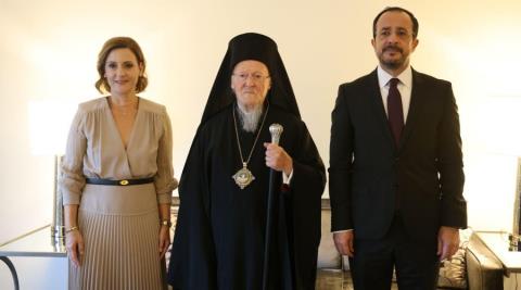 Ενημέρωσε τον Οικουμενικό Πατριάρχη Βαρθολομαίο για τις εξελίξεις στο Κυπριακό