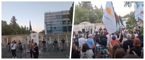ΒΙΝΤΕΟ: «Λευτεριά στην Παλαιστίνη, αντίσταση στο φασισμό»-Ξανά έξω από το Προεδρικό οι διαδηλωτές