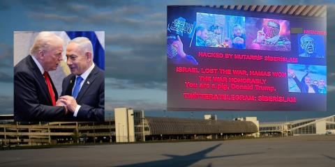 ΒΙΝΤΕΟ: Οπαδοί της Χαμάς χάκαραν αεροδρόμια στις ΗΠΑ-Μετέδιδαν ύβρεις κατά Τραμπ και Νετανιάχου από μεγάφωνα