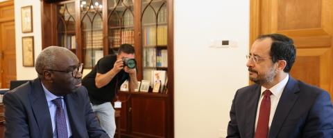 Εξέφρασε πολιτική βούληση για επανέναρξη των συνομιλιών στον Ντιάν ο Χριστοδουλίδης