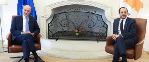 Χαρακτήρισε «χρυσή ευκαιρία« την κυπριακή προεδρία του Συμβουλίου της ΕΕ ο Πρόεδρος-Συνάντηση με Δένδια