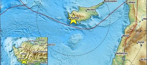 Νέα σεισμική δόνηση 3,9 Ρίχτερ στην Κύπρο