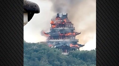 Αρχαίος ναός 1500 ετών τυλίγεται στις φλόγες στην Κίνα