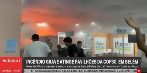 ΒΙΝΤΕΟ: Ξέσπασε πυρκαγιά στον χώρο των εργασιών της COP30 για το κλίμα-Χάος και εκκένωση στο Μπελέμ της Βραζιλίας
