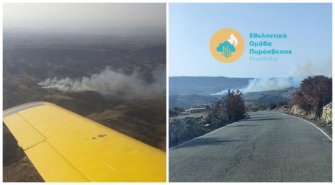 Δεύτερο μέτωπο πυρκαγιάς, μάχη από ξηράς και αέρος στην Πάφο-Μαίνεται ανεξέλεγκτη η πυρκαγιά στην Πάχνα