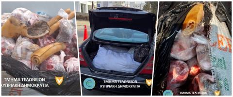 Προσπαθησε να εισέλθει στις ελεύθερες περιοχές με 300 κιλά από κόκκαλα και δέρματα ζώων-Κατασχέθηκαν από το Τελωνείο (pics)