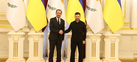 Υποδοχή Προέδρου από Ζελένσκι-«Η Κύπρος εκφράζει έμπρακτα την πλήρη αλληλεγγύη της προς τον ουκρανικό λαό»