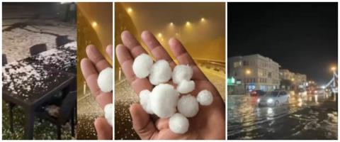 Ανεμοστρόβιλος προκάλεσε ζημιές στον ηλεκτροπαραγωγό σταθμό στην Κερύνεια-Έπεσε μεγάλο χαλάζι