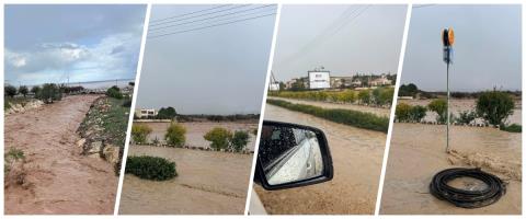 Πλημμύρισαν υποστατικά, έπεσαν δέντα, δρόμοι έγιναν ποτάμια-Πάνω από 30 κλήσεις στην Πυροσβεστική για βοήθεια