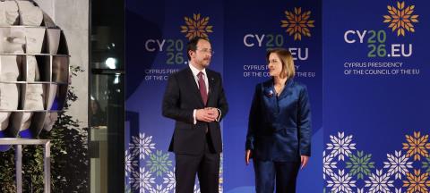 &Nu;. &Chi;&rho;&iota;&sigma;&tau;&omicron;&delta;&omicron;&upsilon;&lambda;ί&delta;&eta;&sigmaf;: &Sigma;&tau;ό&chi;&omicron;&sigmaf; &tau;&eta;&sigmaf; &Kappa;&upsilon;&pi;&rho;&iota;&alpha;&kappa;ή&sigmaf; &Pi;&rho;&omicron;&epsilon;&delta;&rho;ί&alpha;&sigmaf; &mu;&iota;&alpha; &Epsilon;&upsilon;&rho;ώ&pi;&eta; &pi;&omicron;&upsilon; &nu;&alpha; &sigma;&upsilon;&nu;&delta;&upsilon;ά&zeta;&epsilon;&iota; &tau;&eta; &sigma;&tau;&rho;&alpha;&tau;&eta;&gamma;&iota;&kappa;ή &tau;&eta;&sigmaf; &alpha;&upsilon;&tau;&omicron;&nu;&omicron;&mu;ί&alpha; &mu;&epsilon; &tau;&eta; &delta;&iota;&epsilon;&theta;&nu;ή &tau;&eta;&sigmaf; &epsilon;&xi;&omega;&sigma;&tau;&rho;έ&phi;&epsilon;&iota;&alpha;