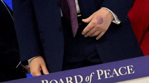 &Beta;&Iota;&Nu;&Tau;&Epsilon;&Omicron;: O &Tau;&rho;&alpha;&mu;&pi; &epsilon;&mu;&phi;&alpha;&nu;ί&sigma;&tau;&eta;&kappa;&epsilon; &kappa;&alpha;&iota; &pi;ά&lambda;&iota; &mu;&epsilon; &mu;&epsilon;&lambda;&alpha;&nu;&iota;ά &sigma;&tau;&omicron; &chi;έ&rho;&iota; &sigma;&tau;&omicron; &Nu;&tau;&alpha;&beta;ό&sigmaf;-&laquo;&Tau;&omicron; &chi;&tau;ύ&pi;&eta;&sigma;&alpha; &sigma;&tau;&omicron; &tau;&rho;&alpha;&pi;έ&zeta;&iota;, έ&beta;&alpha;&lambda;&alpha; &lambda;ί&gamma;&eta; &kappa;&rho;έ&mu;&alpha;&raquo;