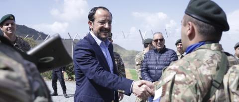 Επιθεώρησε έργα και το Κέντρο Πυρόσβεσης της ΕΕ στη βάση Ανδρέα Παπανδρέου στην Πάφο ο Πρόεδρος