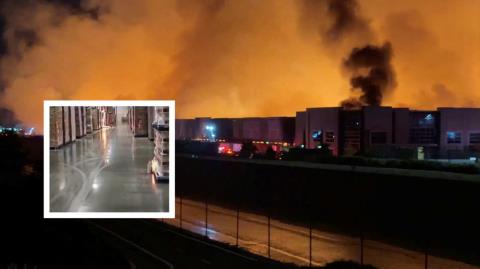 ΒΙΝΤΕΟ: Δυσαρεστημένος υπάλληλος προκάλεσε καταστροφική φωτιά σε αποθήκη με χαρτιά υγείας